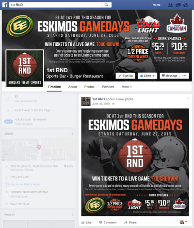 1st RND Eskimos Game Days 2015 Facebook Cover Photo