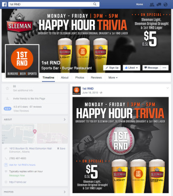 1st RND Happy Hour Facebook Graphics - Baseball