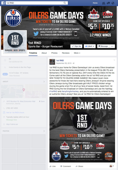 1st RND - Oilers Game Days 2015