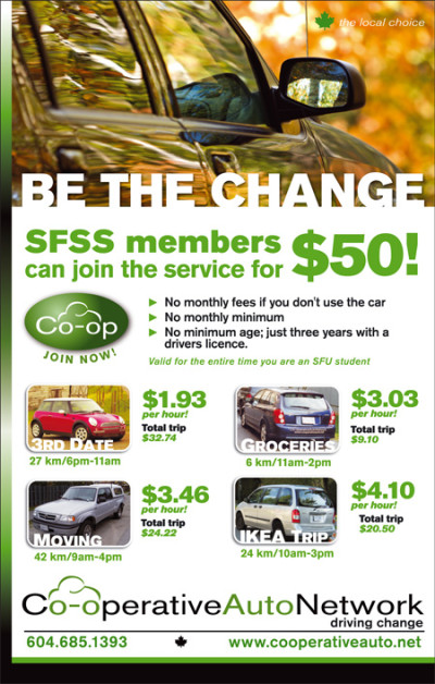 Co-operative Auto Network Ad -SFU Student Handbook]