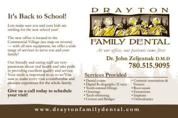Drayton Family Dental Postcard - Front