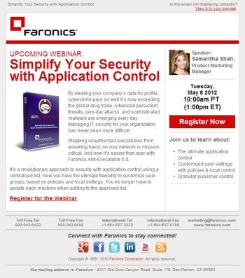 Anti-Executable Webinar Email