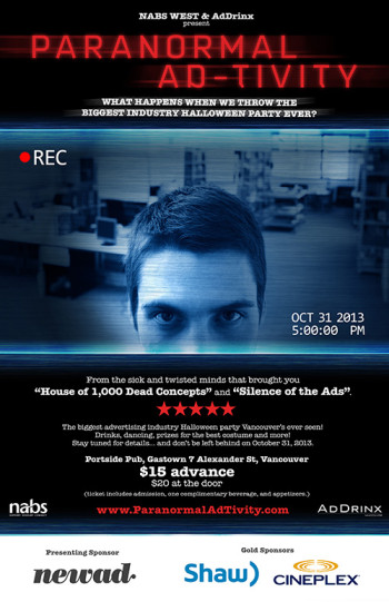 NABS Paranormal Ad-tivity Poster 2013