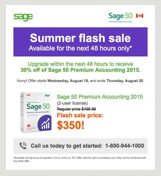 Sage 50 August Promo Email - Premiuml