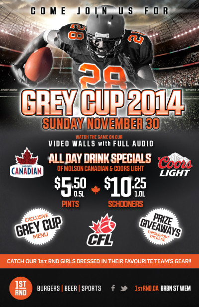 CFL - Grey Cup 2014 - 11x17 Poster