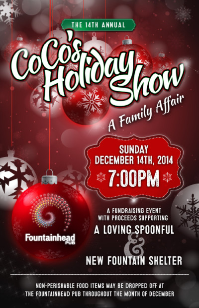 The Fountainhead Pub's 14th Annual Coco's Holiday Show poster
