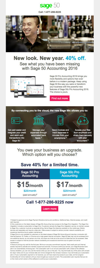 Sage 50c Upgrade Campaign - January Promo - Email 1