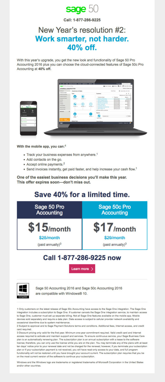 Sage 50c Upgrade Campaign - January Promo - Email 3