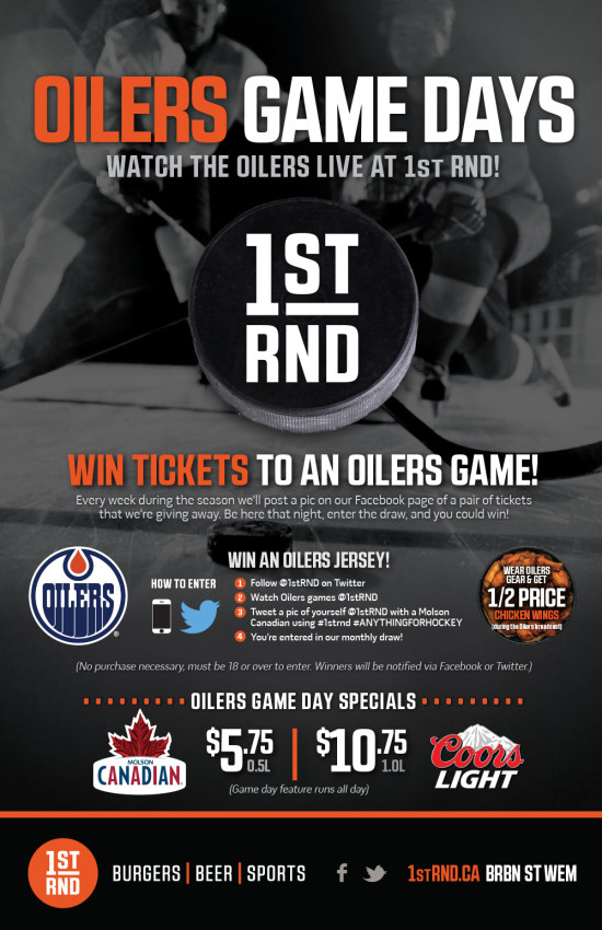 1st RND Oilers Game Days 2015 Poster