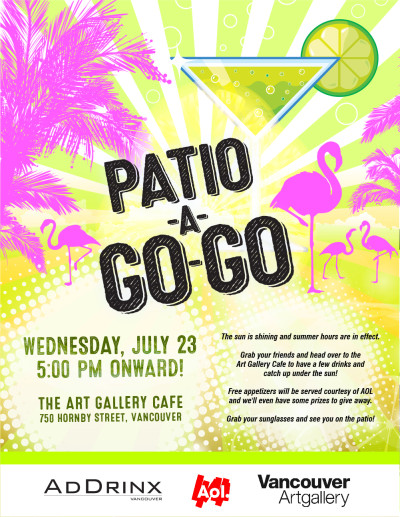 AdDrinx Patio-A-Go-Go Event Poster