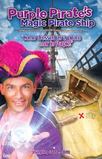 Purple Pirate's Magic Pirate Ship Poster 11x17
