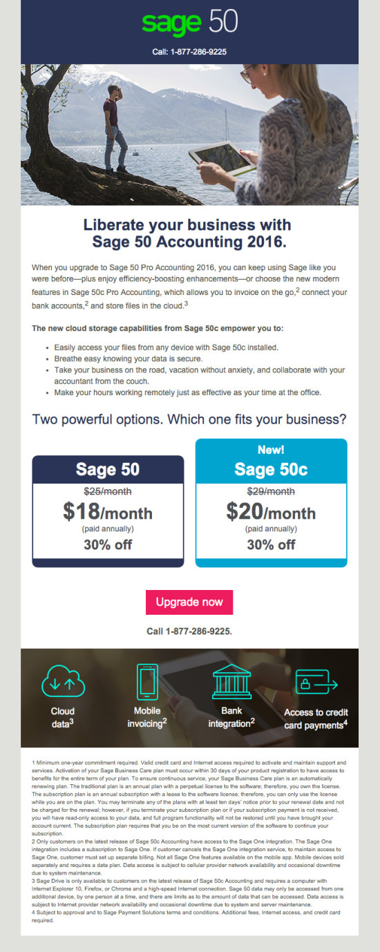 Sage 50c Upgrade Launch Promo Email 4