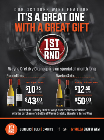 1st RND - Wayne Gretzky Okanagan Tabletop Sign